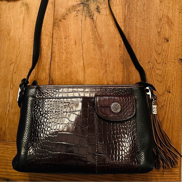 Brighton cross-body long strap bag, perfect size 11" x 7" x 4" great cond. - Picture 4 of 4